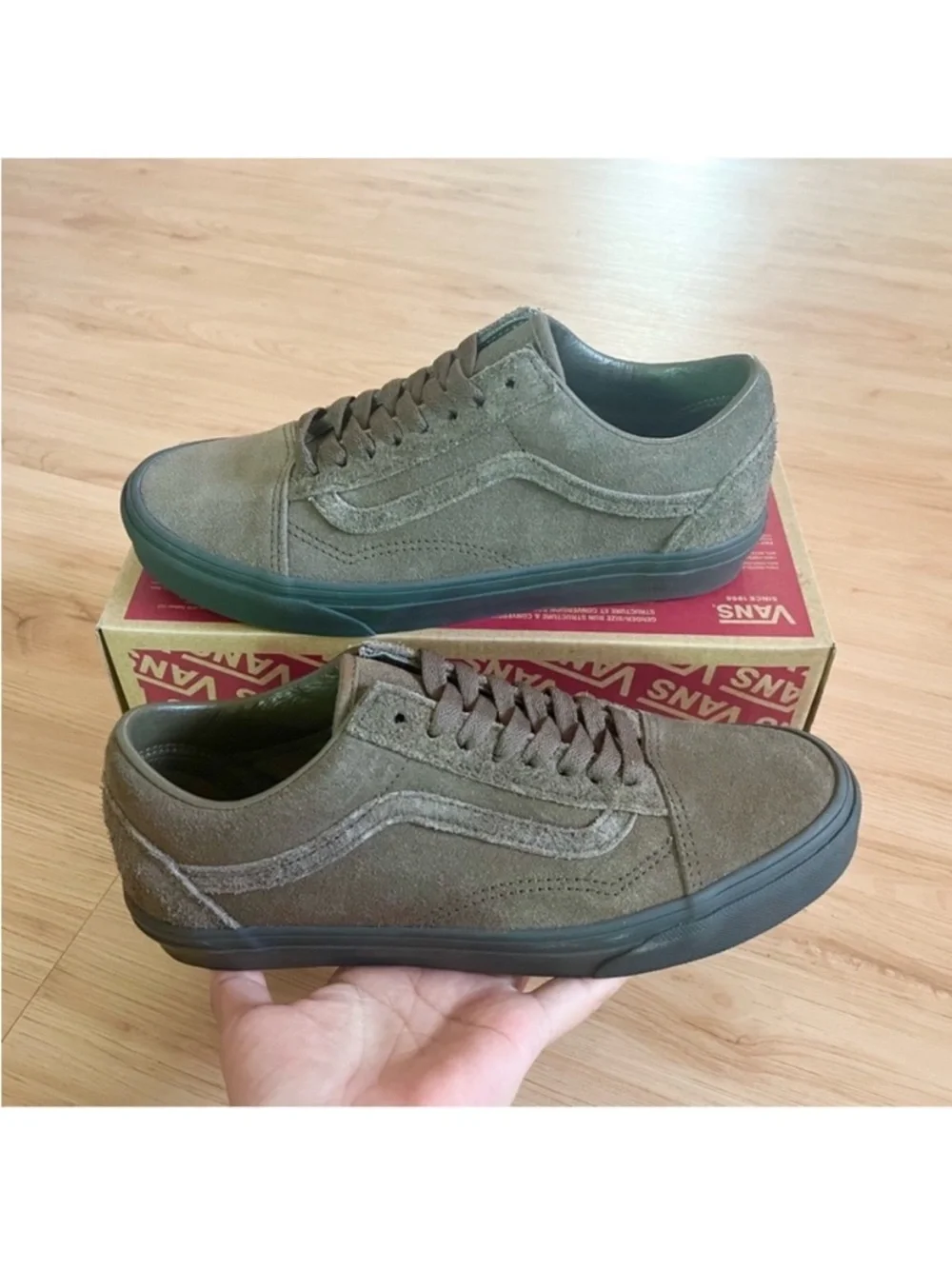 Vans Old Skool Shoes Suede Mix Teak Women 9.0 US